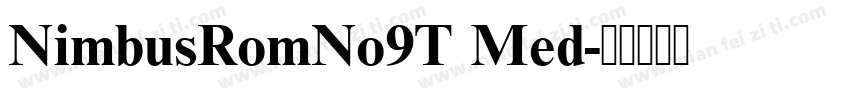 NimbusRomNo9T Med字体转换